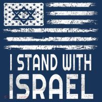 I Stand With Israel America Flag Israel Flag Beanie thumb 2