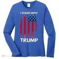 I Stand With Trump Pro Trump Women's Long Sleeve Shirt thumb 0