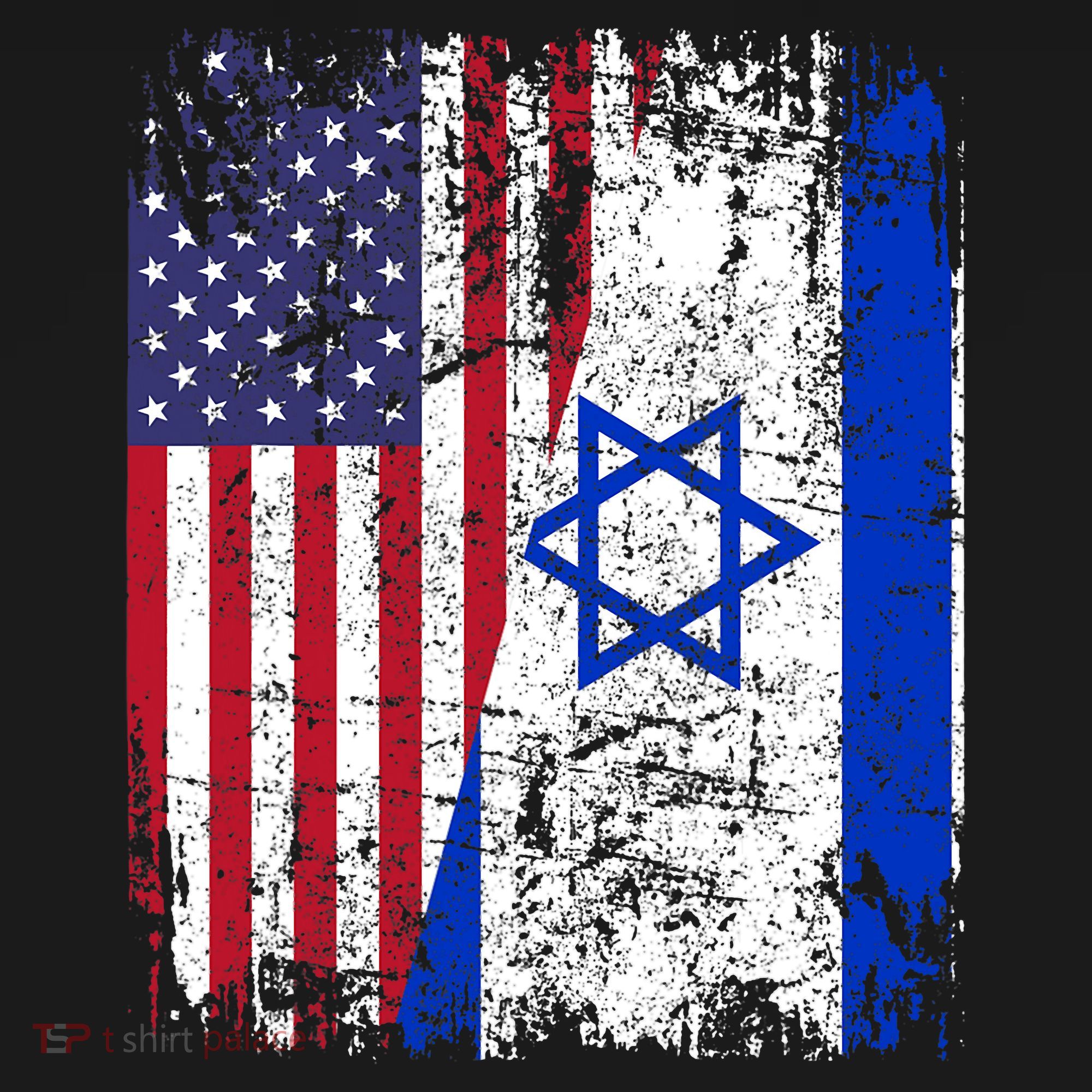 I Stand With Israel Usa American Flag W/ Israel Flag Women's Hoodie