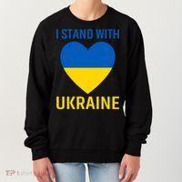 I Stand With Ukraine Ukrainian Flag Gift Women's Sweatshirt thumb 0