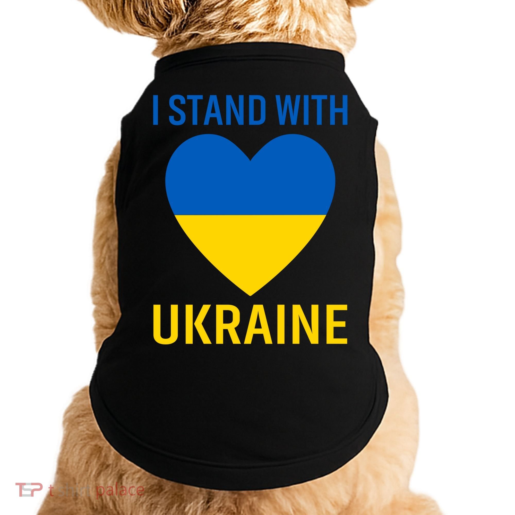 I Stand With Ukraine Ukrainian Flag Gift Doggie Tank