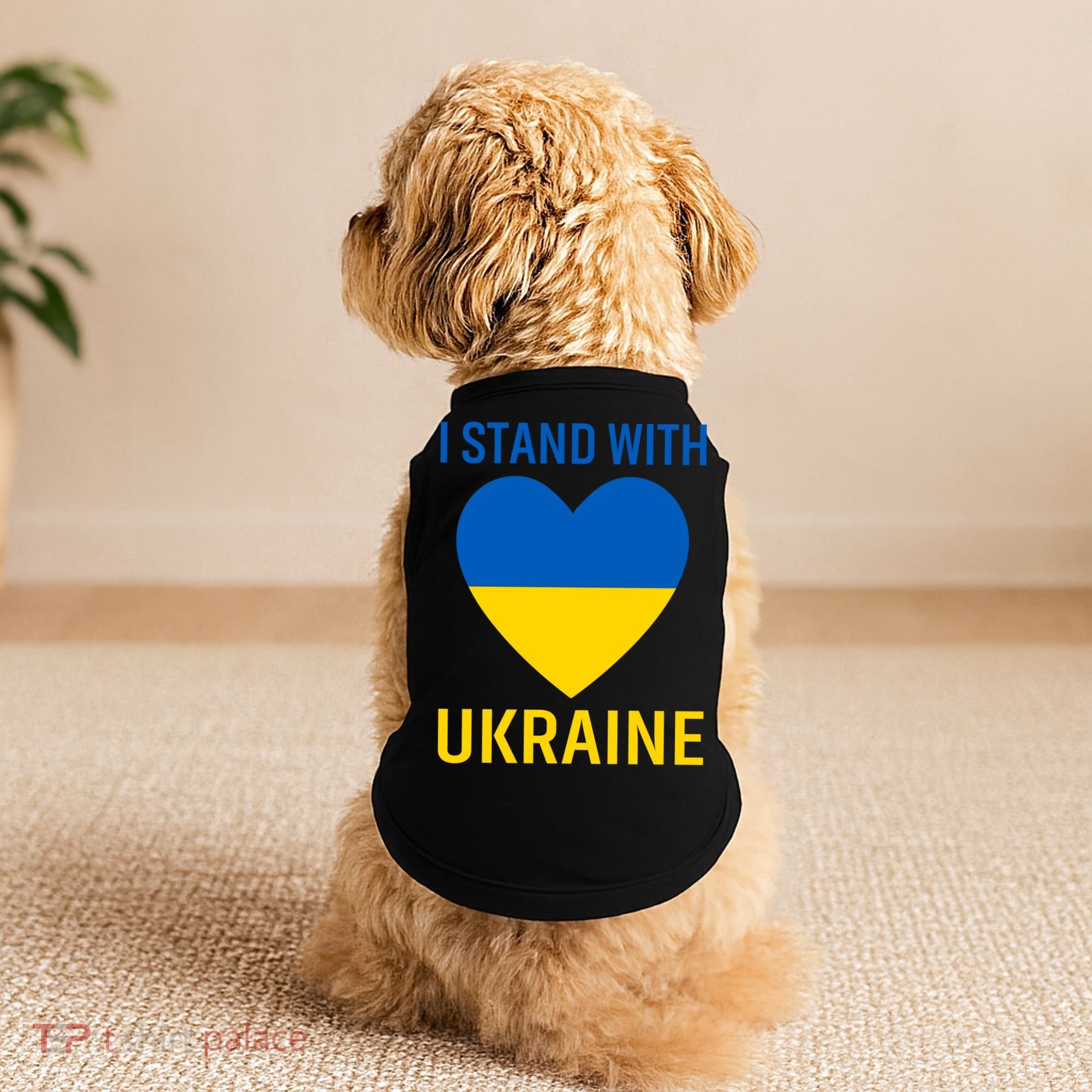 I Stand With Ukraine Ukrainian Flag Gift Doggie Tank
