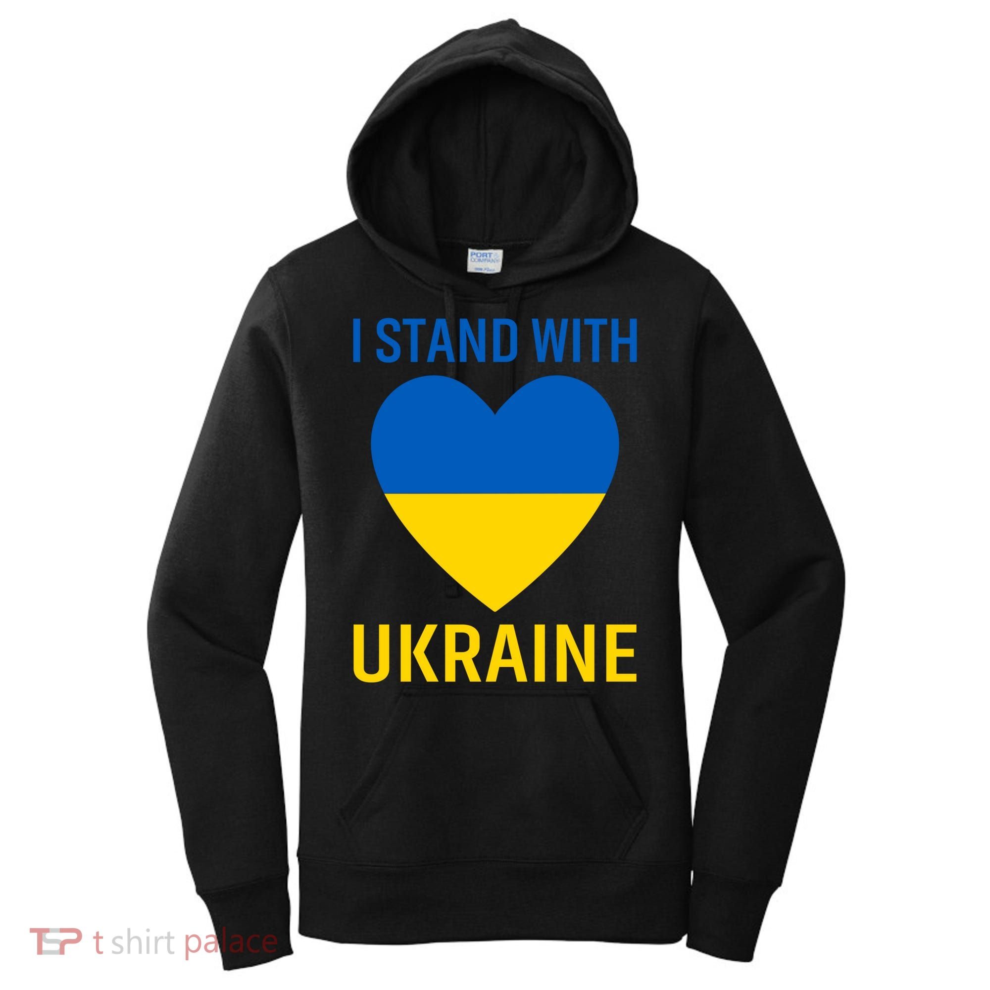 I Stand With Ukraine Ukrainian Flag Gift Women's Hoodie