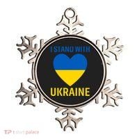 I Stand With Ukraine Ukrainian Flag Gift Ornament thumb 0