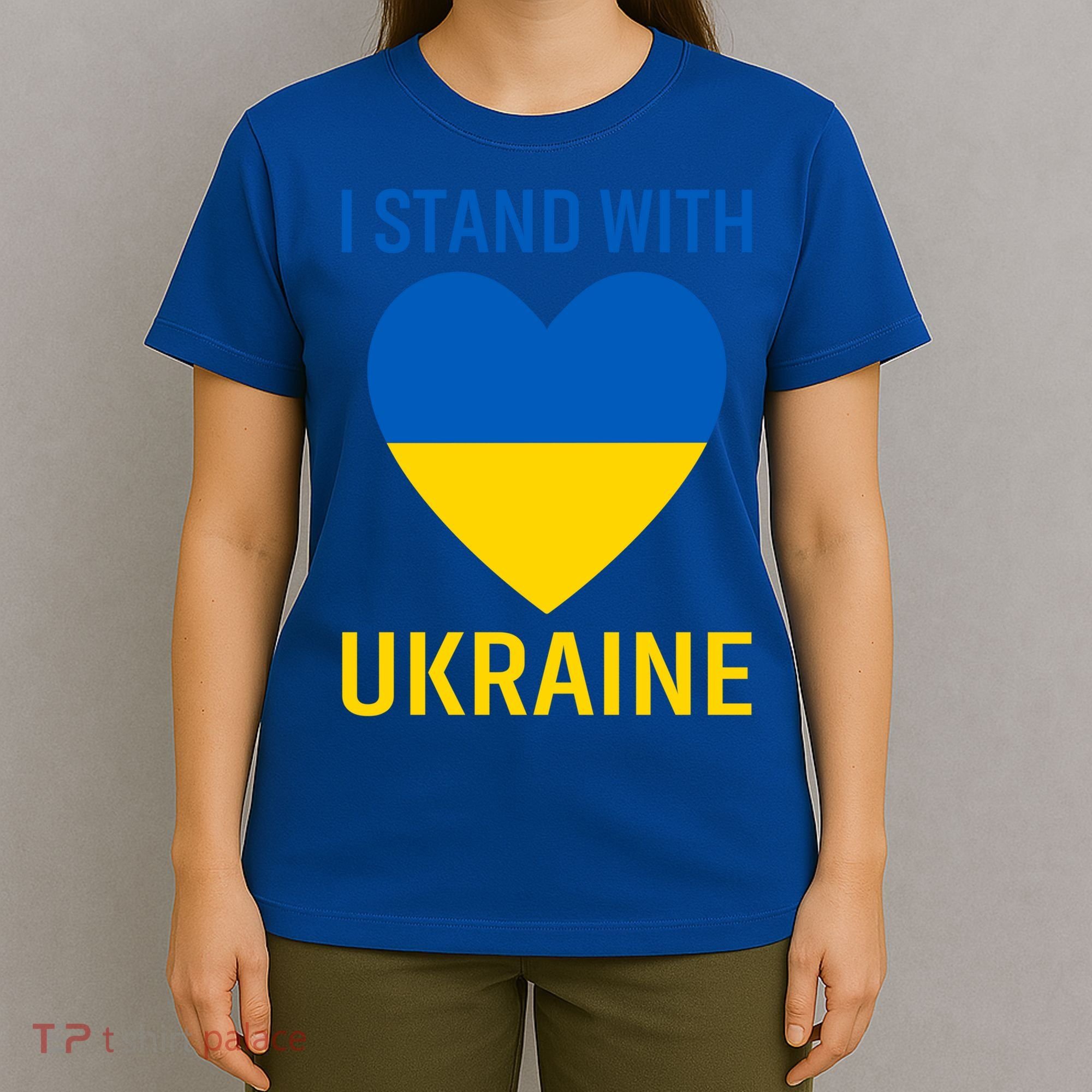 I Stand With Ukraine Ukrainian Flag Gift T-Shirt