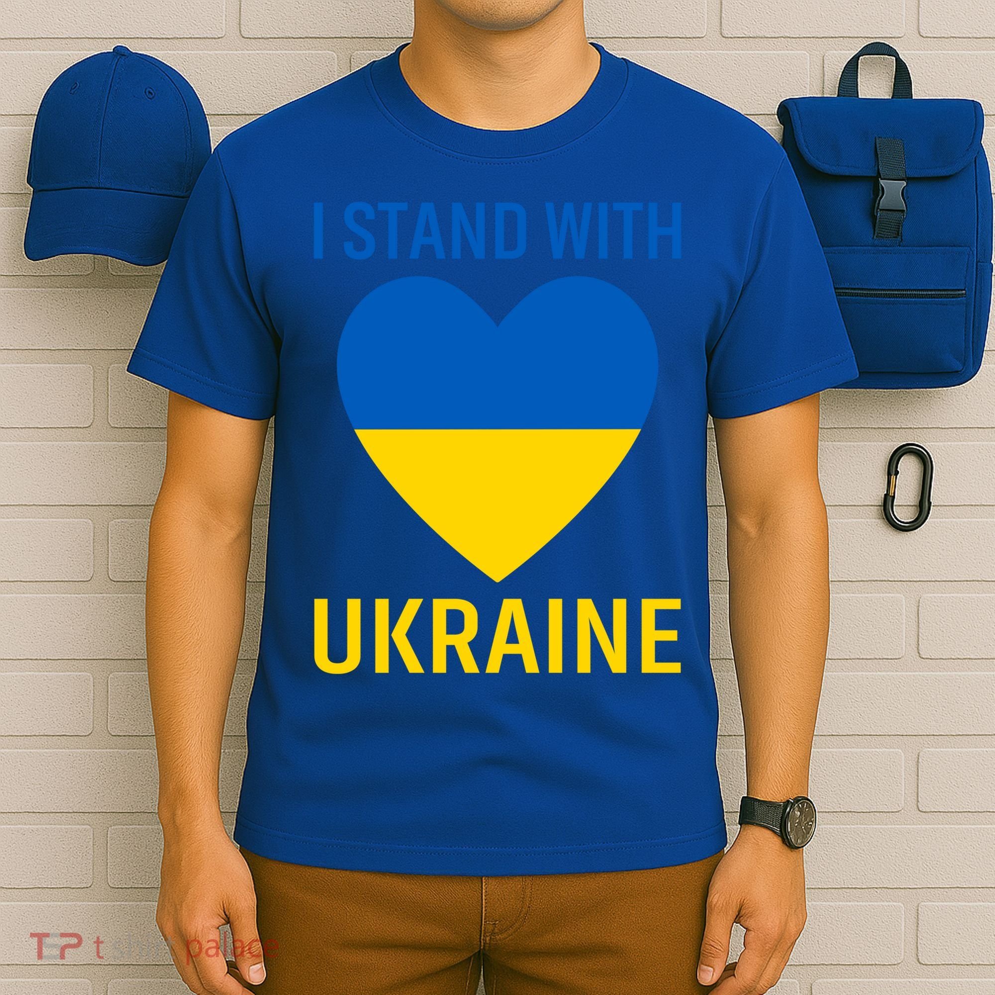 I Stand With Ukraine Ukrainian Flag Gift T-Shirt