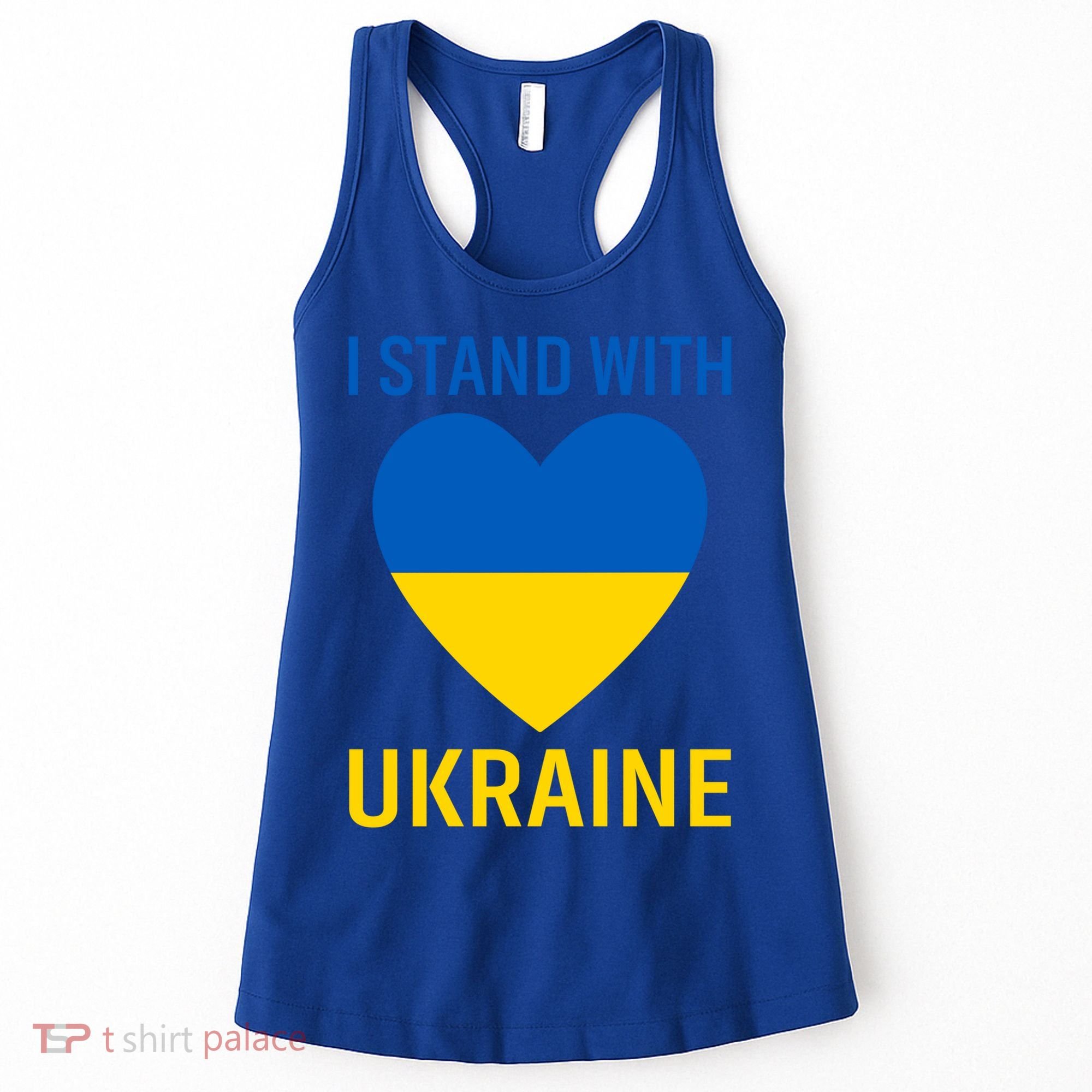 I Stand With Ukraine Ukrainian Flag Gift Women's Tank Top