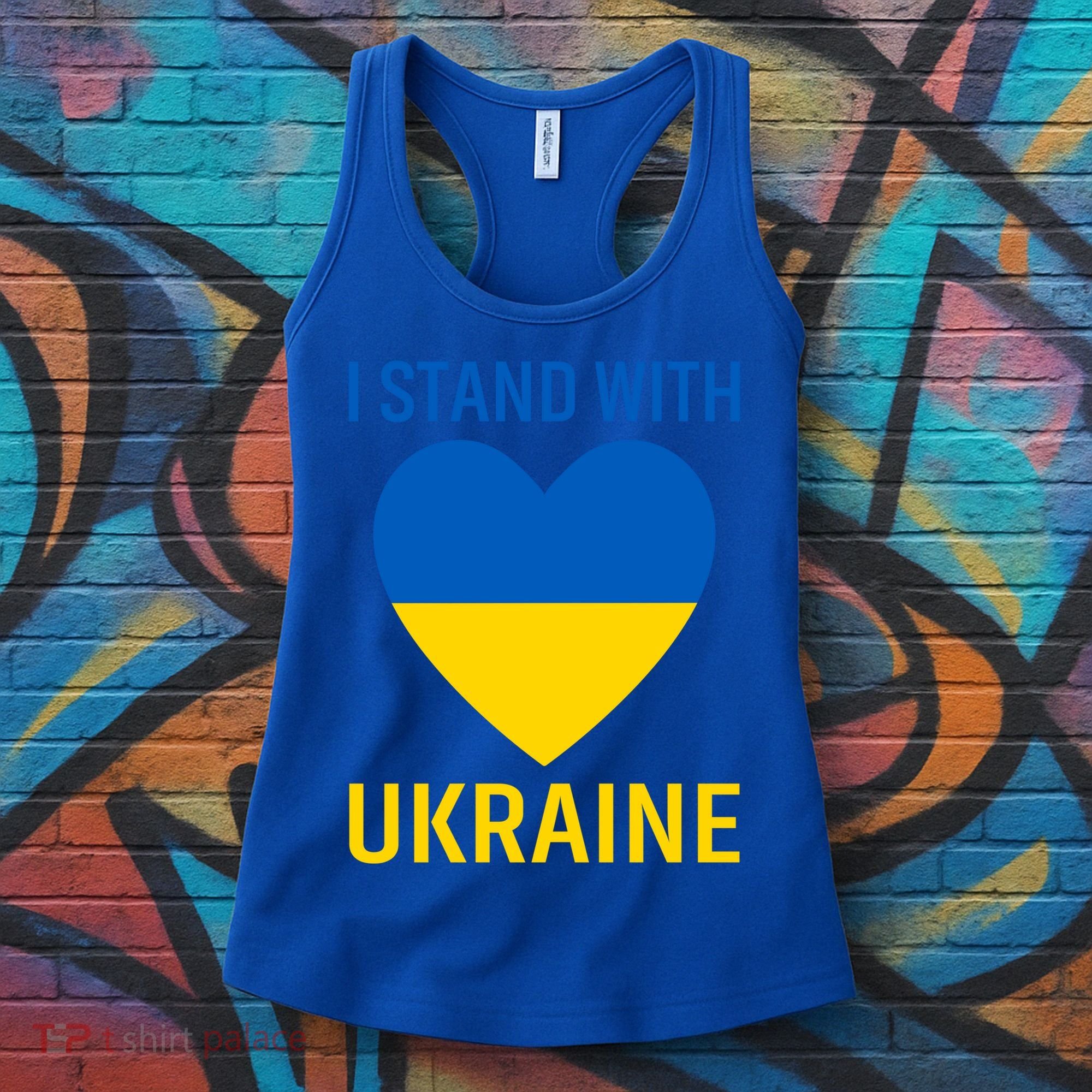 I Stand With Ukraine Ukrainian Flag Gift Women's Tank Top