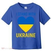 I Stand With Ukraine Ukrainian Flag Gift Toddler T-Shirt thumb 0