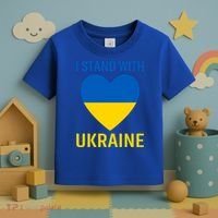I Stand With Ukraine Ukrainian Flag Gift Toddler T-Shirt thumb 3