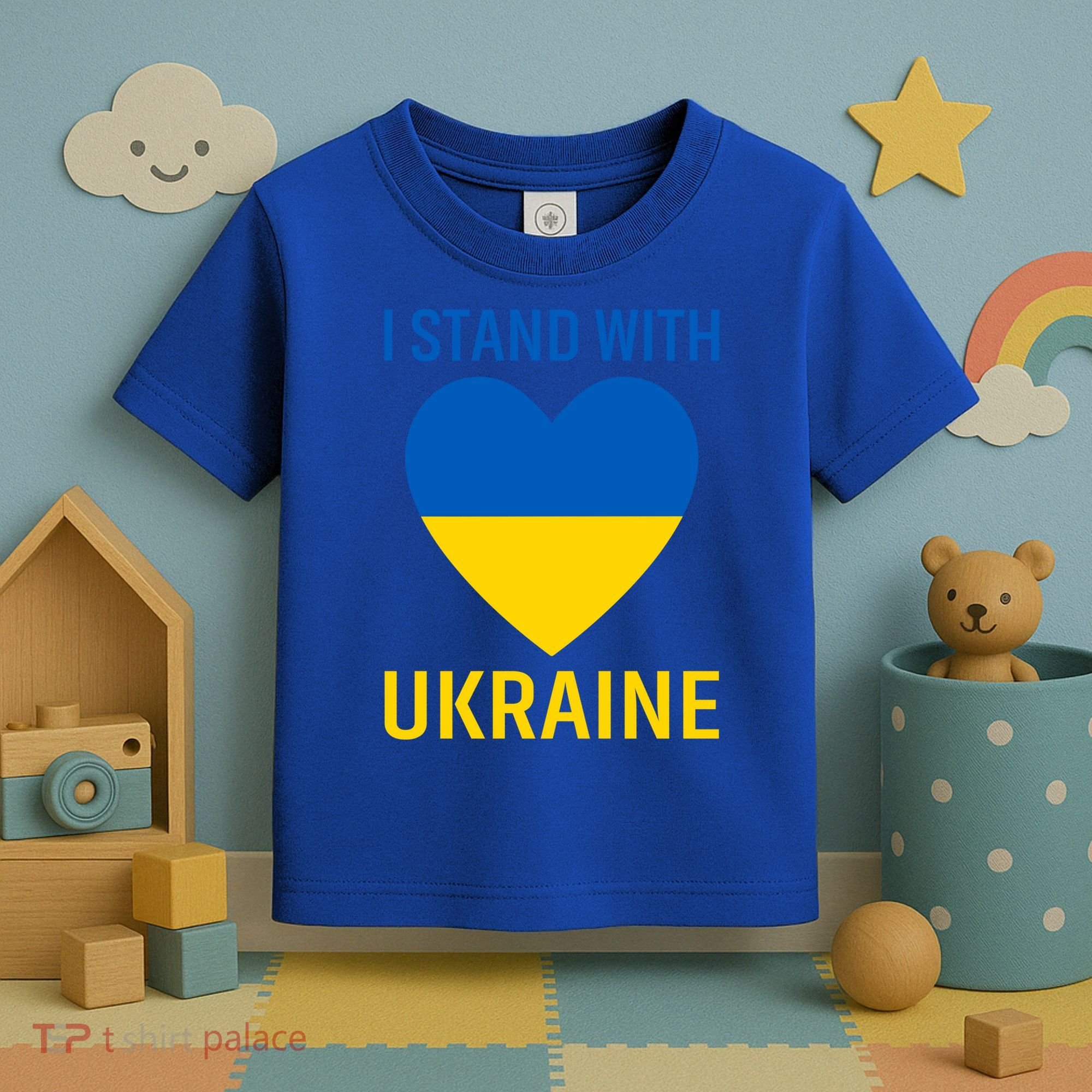 I Stand With Ukraine Ukrainian Flag Gift Toddler T-Shirt