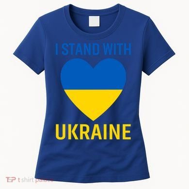 I Stand With Ukraine Ukrainian Flag Gift Women's T-Shirt