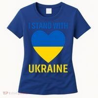 I Stand With Ukraine Ukrainian Flag Gift Women's T-Shirt thumb 0