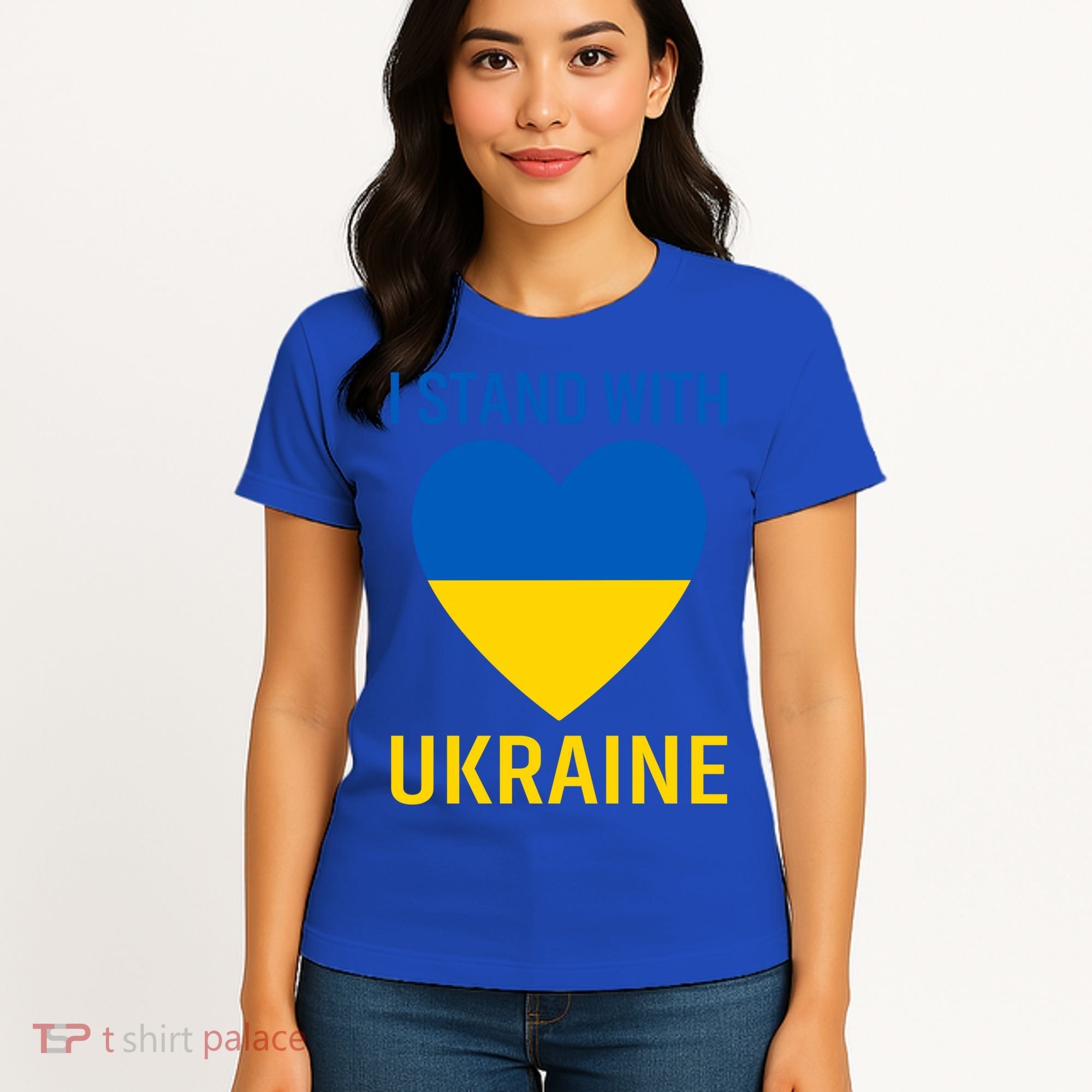 I Stand With Ukraine Ukrainian Flag Gift Women's T-Shirt