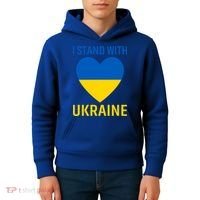 I Stand With Ukraine Ukrainian Flag Gift Kids Hoodie thumb 4