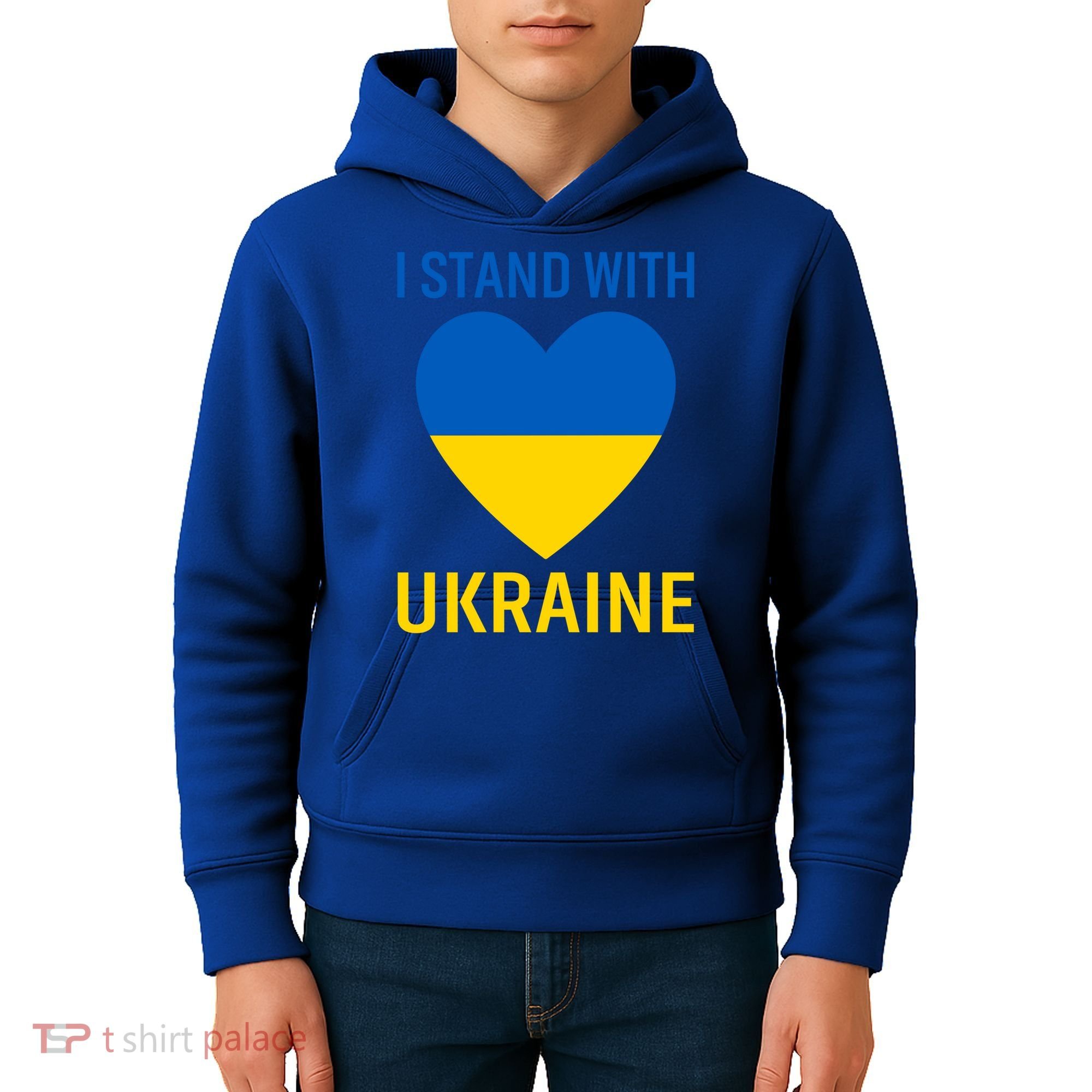 I Stand With Ukraine Ukrainian Flag Gift Kids Hoodie