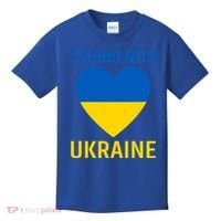 I Stand With Ukraine Ukrainian Flag Gift Kids T-Shirt thumb 0