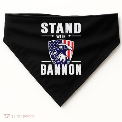 I Stand With Bannon Patriotic Support USA-Made Doggie Bandana