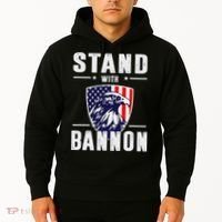 I Stand With Bannon Patriotic Support Hoodie thumb 2
