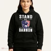 I Stand With Bannon Patriotic Support Hoodie thumb 5