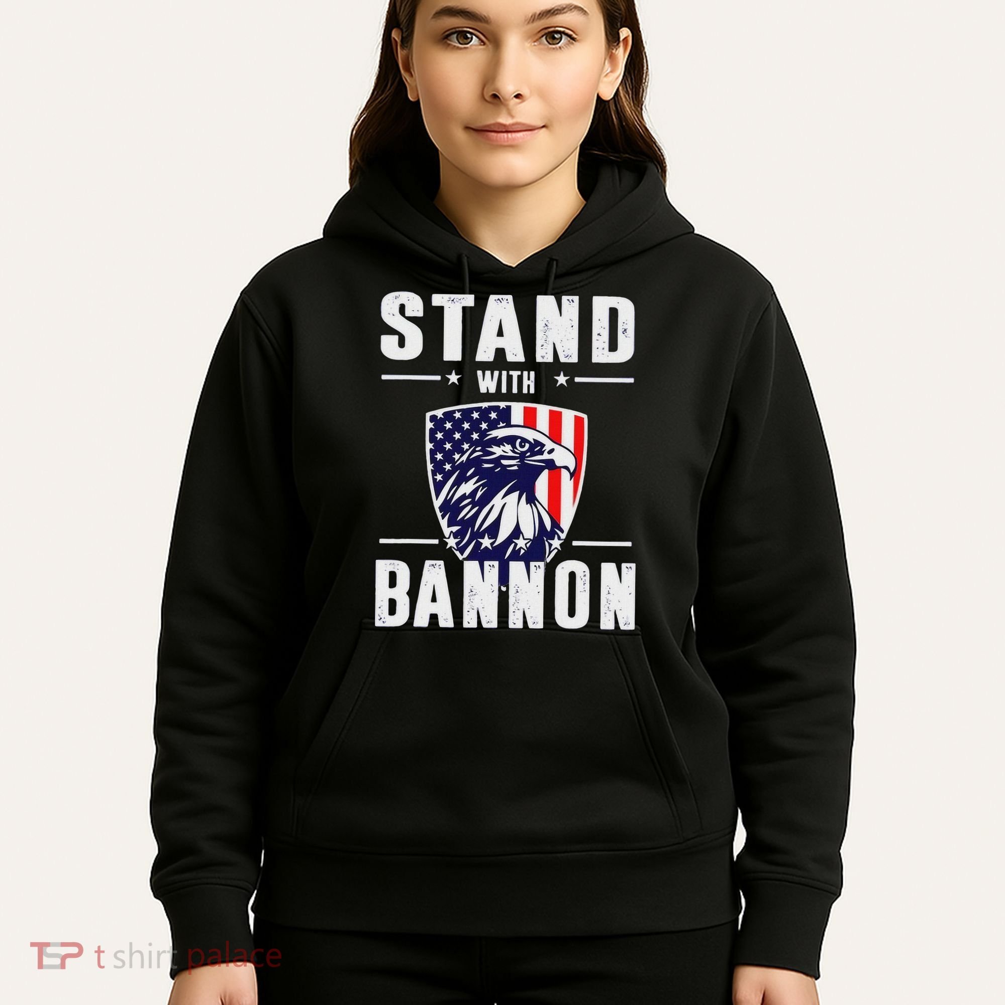 I Stand With Bannon Patriotic Support Hoodie