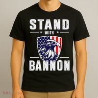 I Stand With Bannon Patriotic Support T-Shirt thumb 3