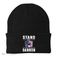 I Stand With Bannon Patriotic Support Beanie thumb 0