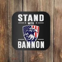I Stand With Bannon Patriotic Support Coaster thumb 0