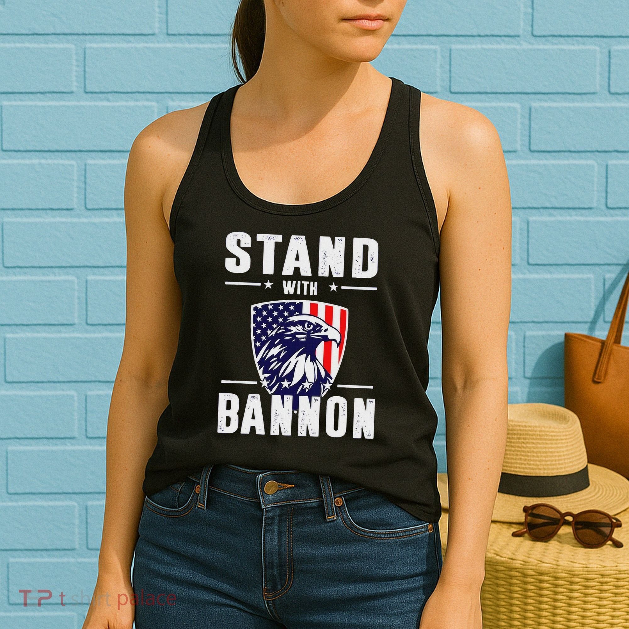 I Stand With Bannon Patriotic Support Women's Tank Top