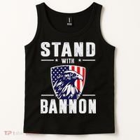 I Stand With Bannon Patriotic Support Tank Top thumb 2