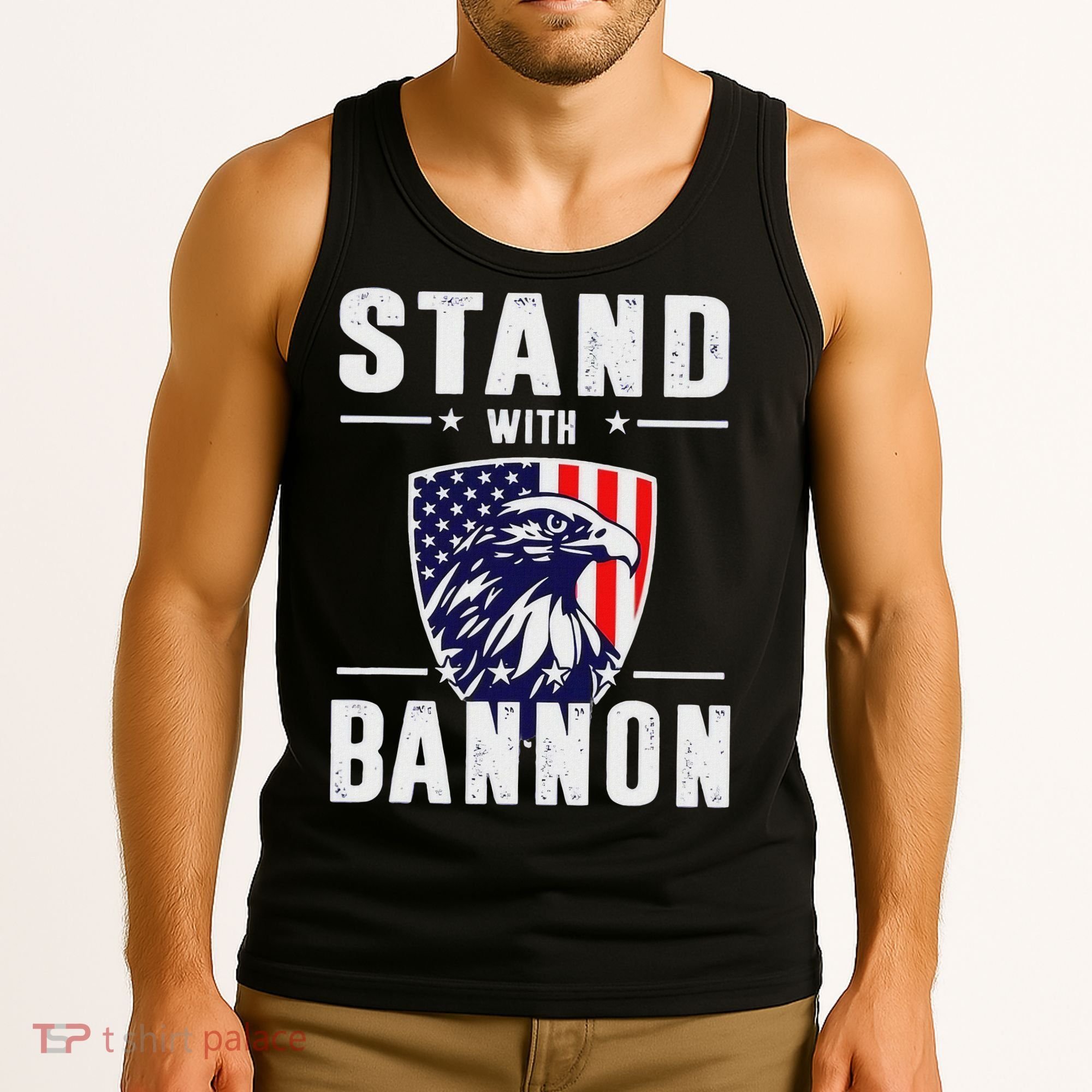 I Stand With Bannon Patriotic Support Tank Top
