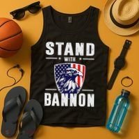 I Stand With Bannon Patriotic Support Tank Top thumb 4