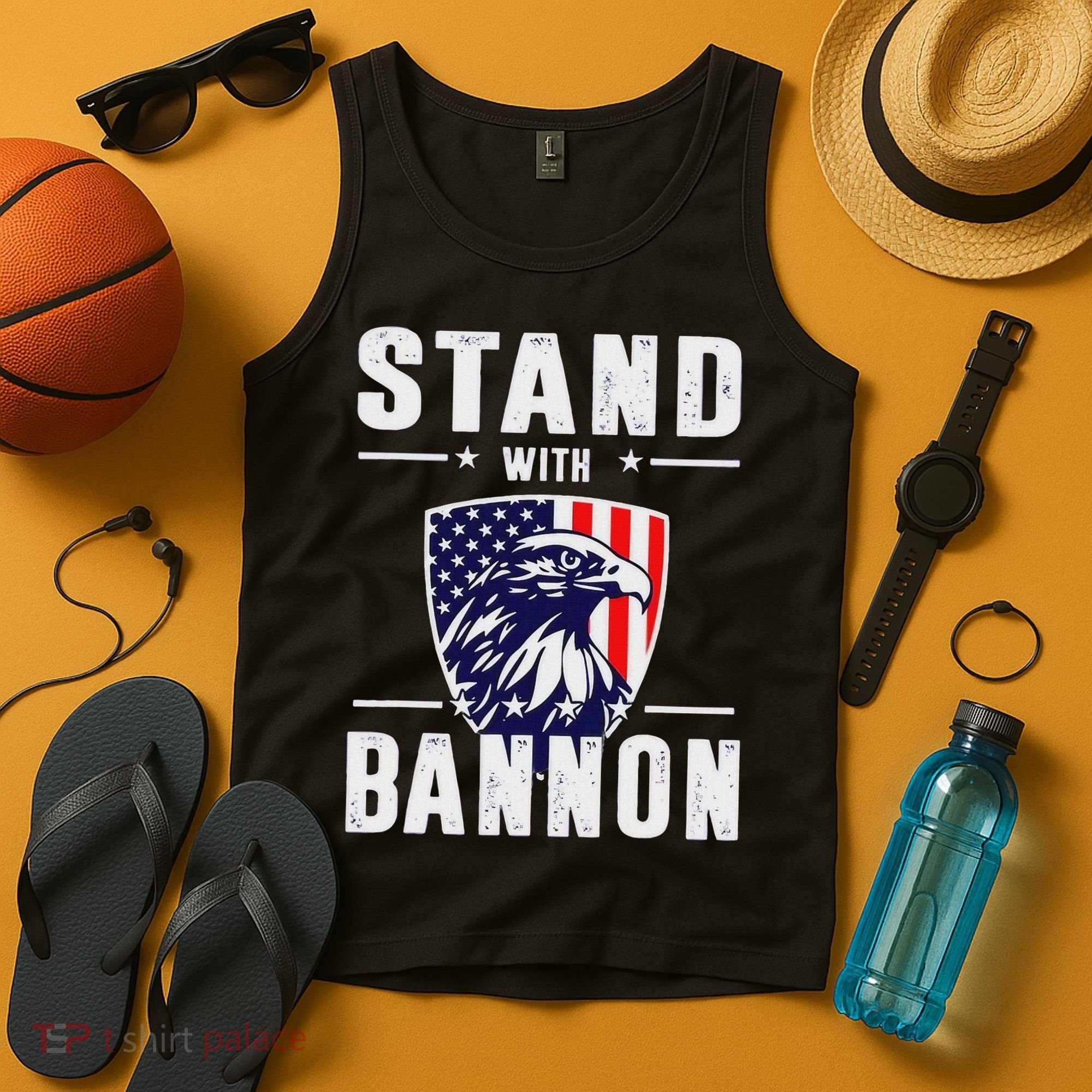 I Stand With Bannon Patriotic Support Tank Top