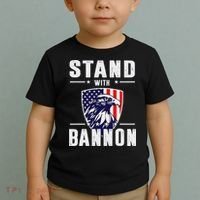 I Stand With Bannon Patriotic Support Toddler T-Shirt thumb 2