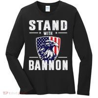 I Stand With Bannon Patriotic Support Women's Long Sleeve Shirt thumb 0