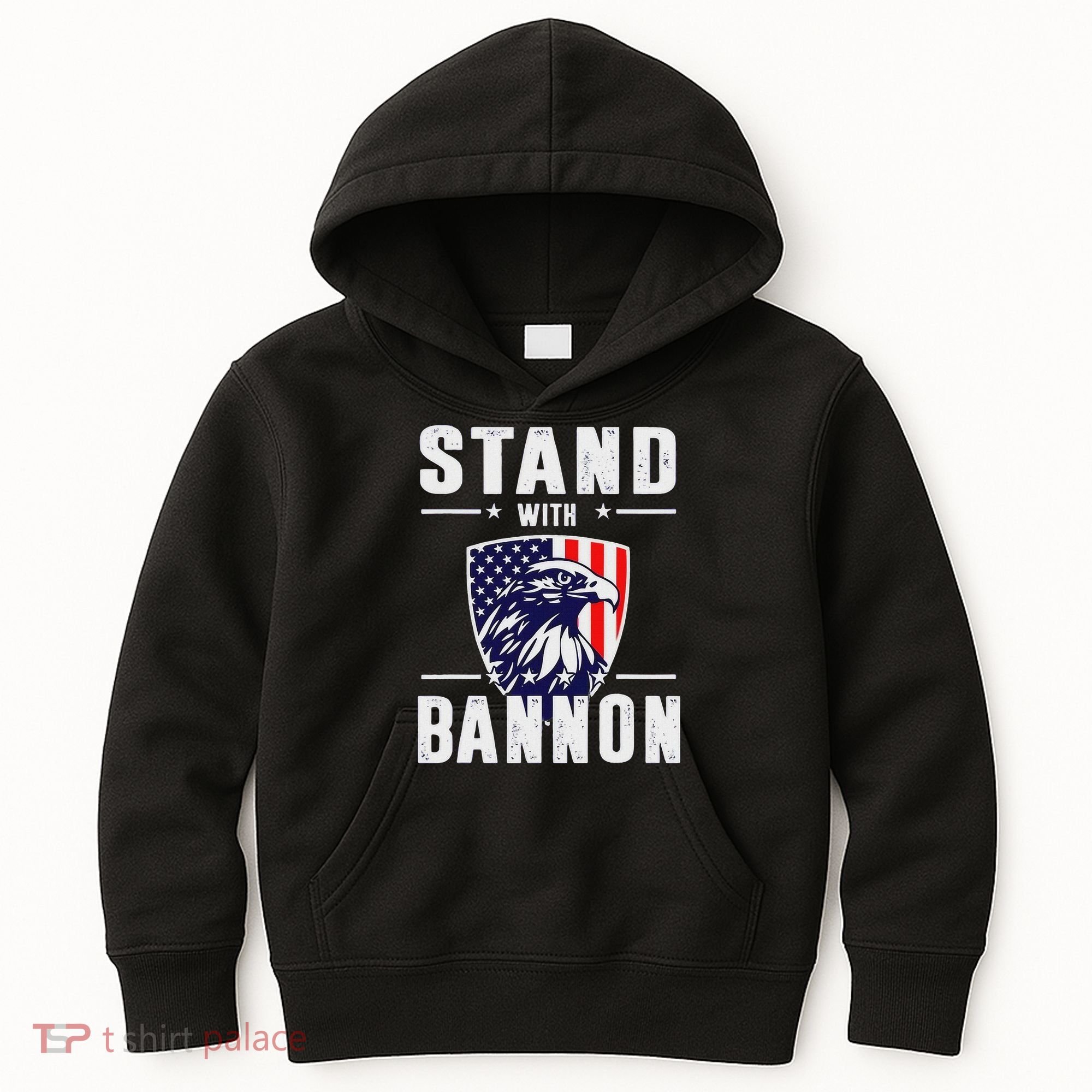I Stand With Bannon Patriotic Support Kids Hoodie
