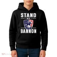 I Stand With Bannon Patriotic Support Kids Hoodie thumb 4