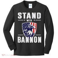 I Stand With Bannon Patriotic Support Kids Long Sleeve Shirt thumb 0