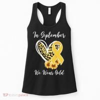 In September We Wear Gold For Childhood Cancer Awareness Women's Tank Top thumb 0