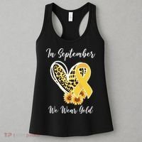 In September We Wear Gold For Childhood Cancer Awareness Women's Tank Top thumb 3