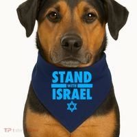 I Stand With Israel Pray For Israel USA-Made Doggie Bandana thumb 1