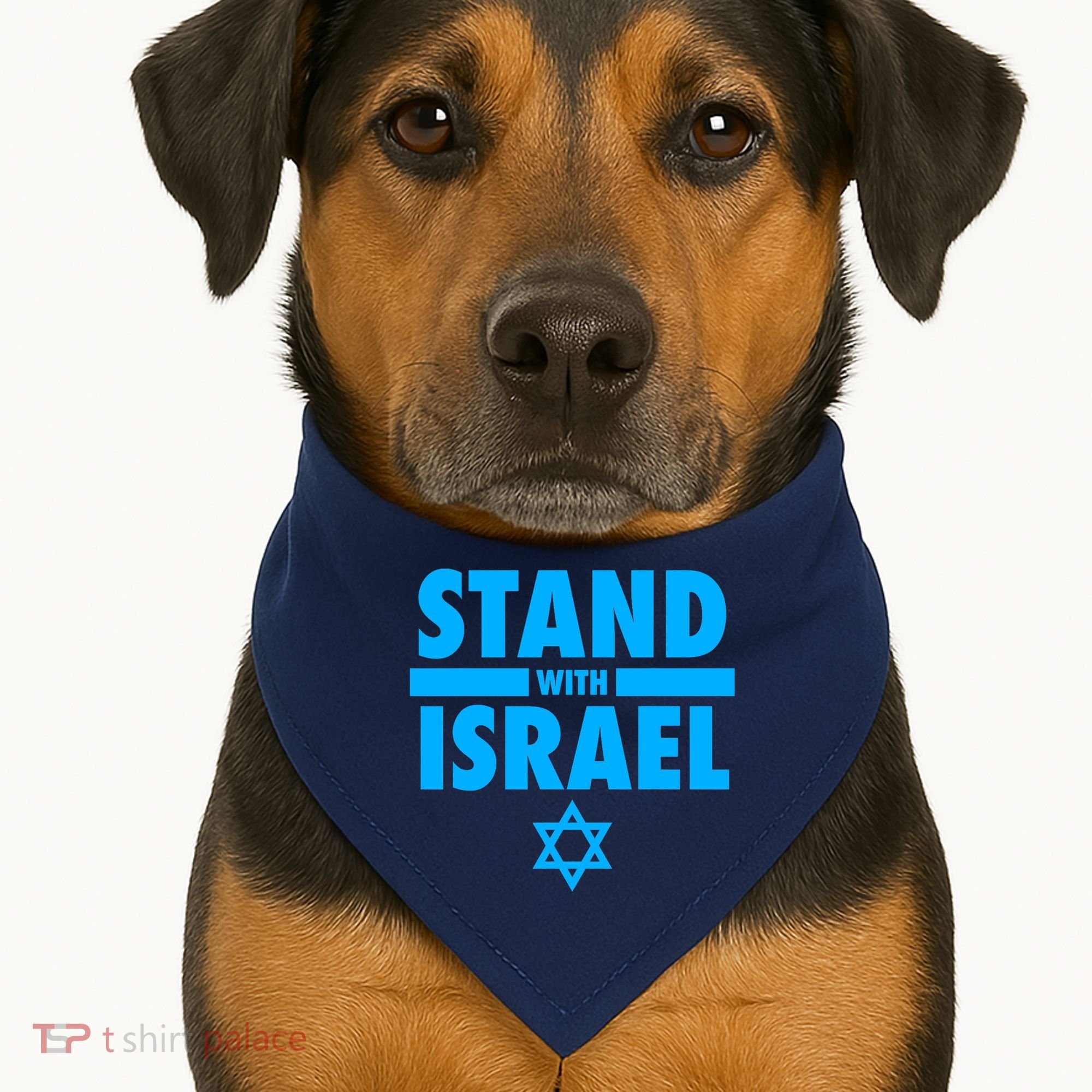 I Stand With Israel Pray For Israel USA-Made Doggie Bandana