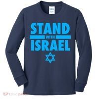 I Stand With Israel Pray For Israel Kids Long Sleeve Shirt thumb 0