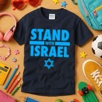 I Stand With Israel Pray For Israel Kids T-Shirt thumb 3