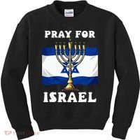 I Stand With Israel Support Israel Strong Pray For Israel Kids Sweatshirt thumb 0