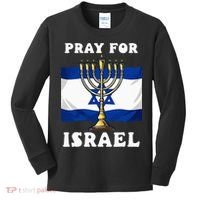 I Stand With Israel Support Israel Strong Pray For Israel Kids Long Sleeve Shirt thumb 0