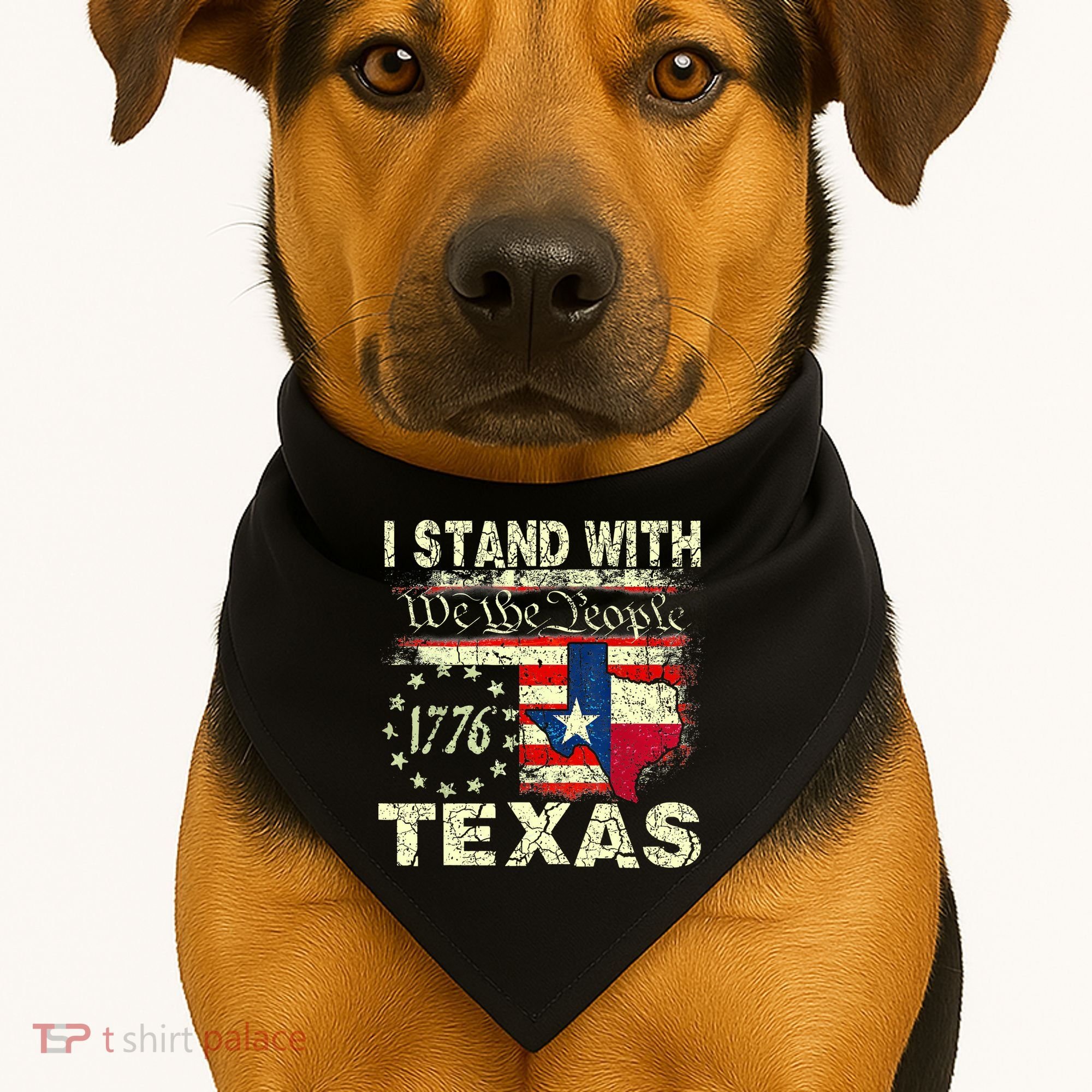 I Stand With Texas USA-Made Doggie Bandana