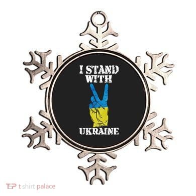 I Stand With Ukraine Ukrainian Peace Sign Ornament