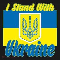 I Stand With Ukraine Coat Of Arms Flag Support Ukraine Apron thumb 3