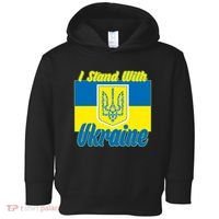 I Stand With Ukraine Coat Of Arms Flag Support Ukraine Toddler Hoodie thumb 0